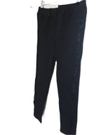 Children's cotton elastic jeans with shiny trim, black