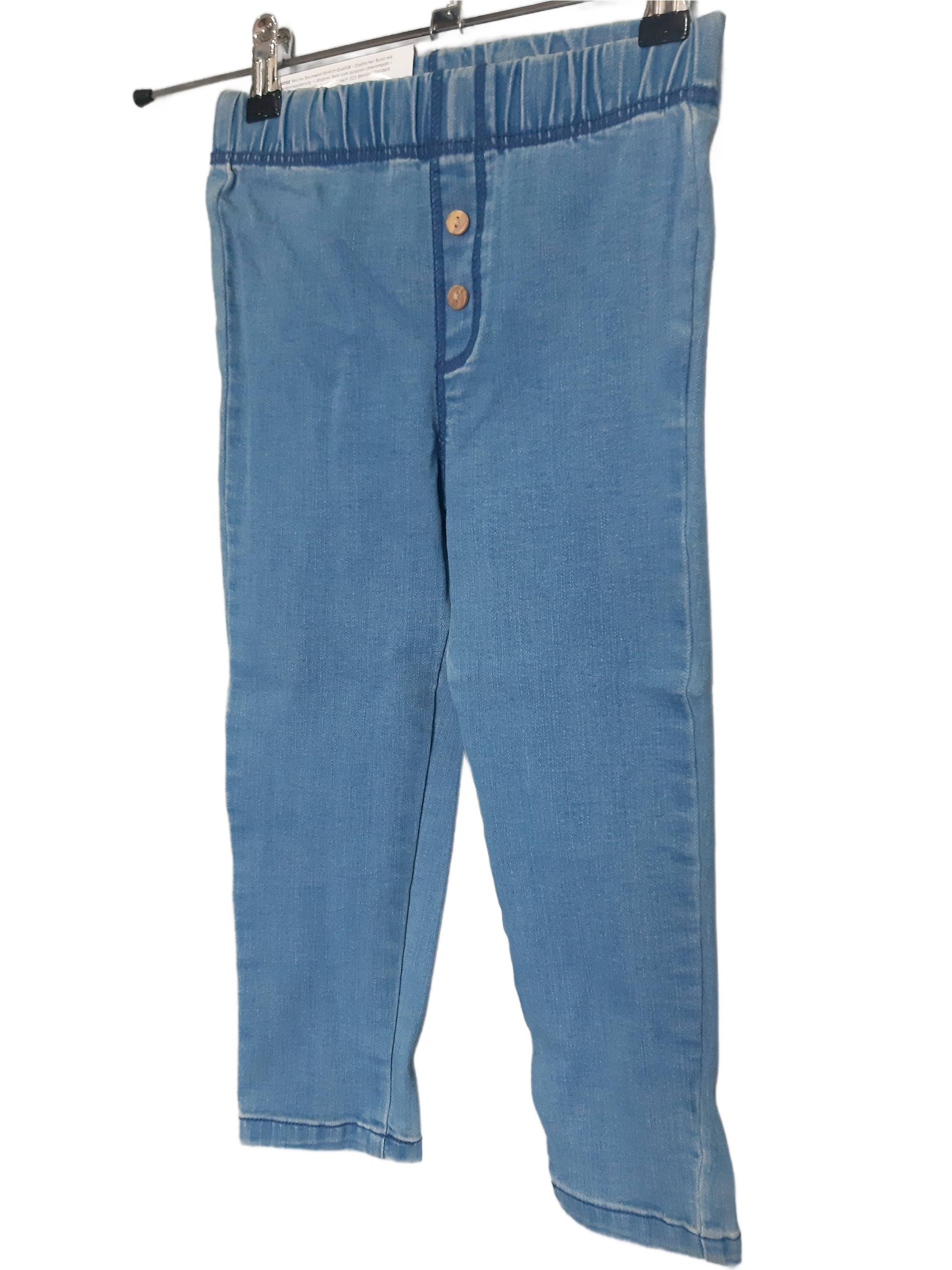 Children's cotton elastic jeans, light blue 