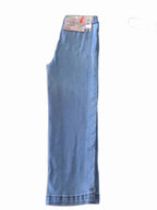 Children's cotton elastic jeans, light blue 