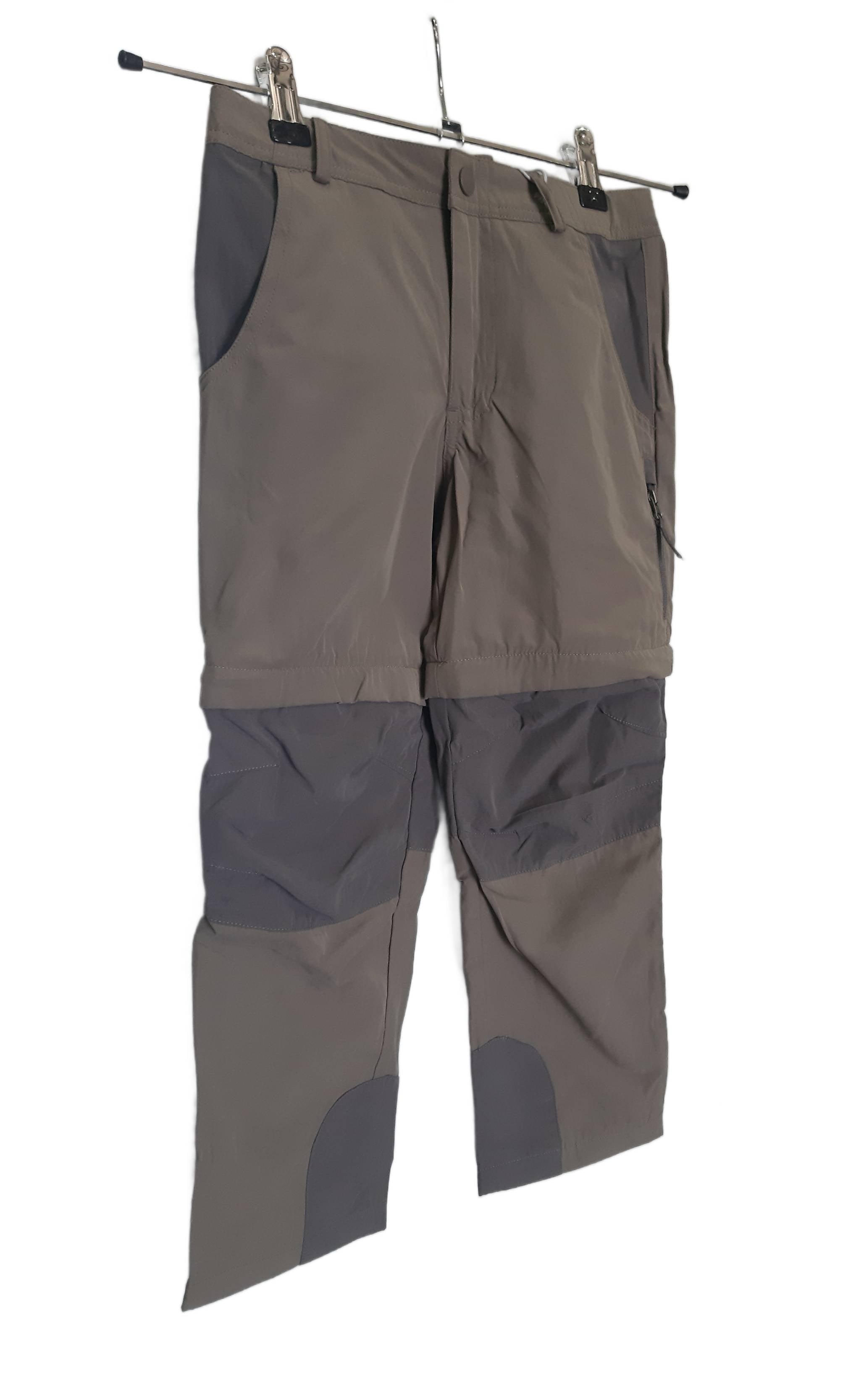 Children's cargo pants for boys 2 in 1, green 