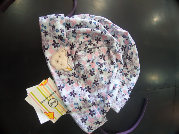 Set of 2 Steiff cotton baby hats, multi-colored