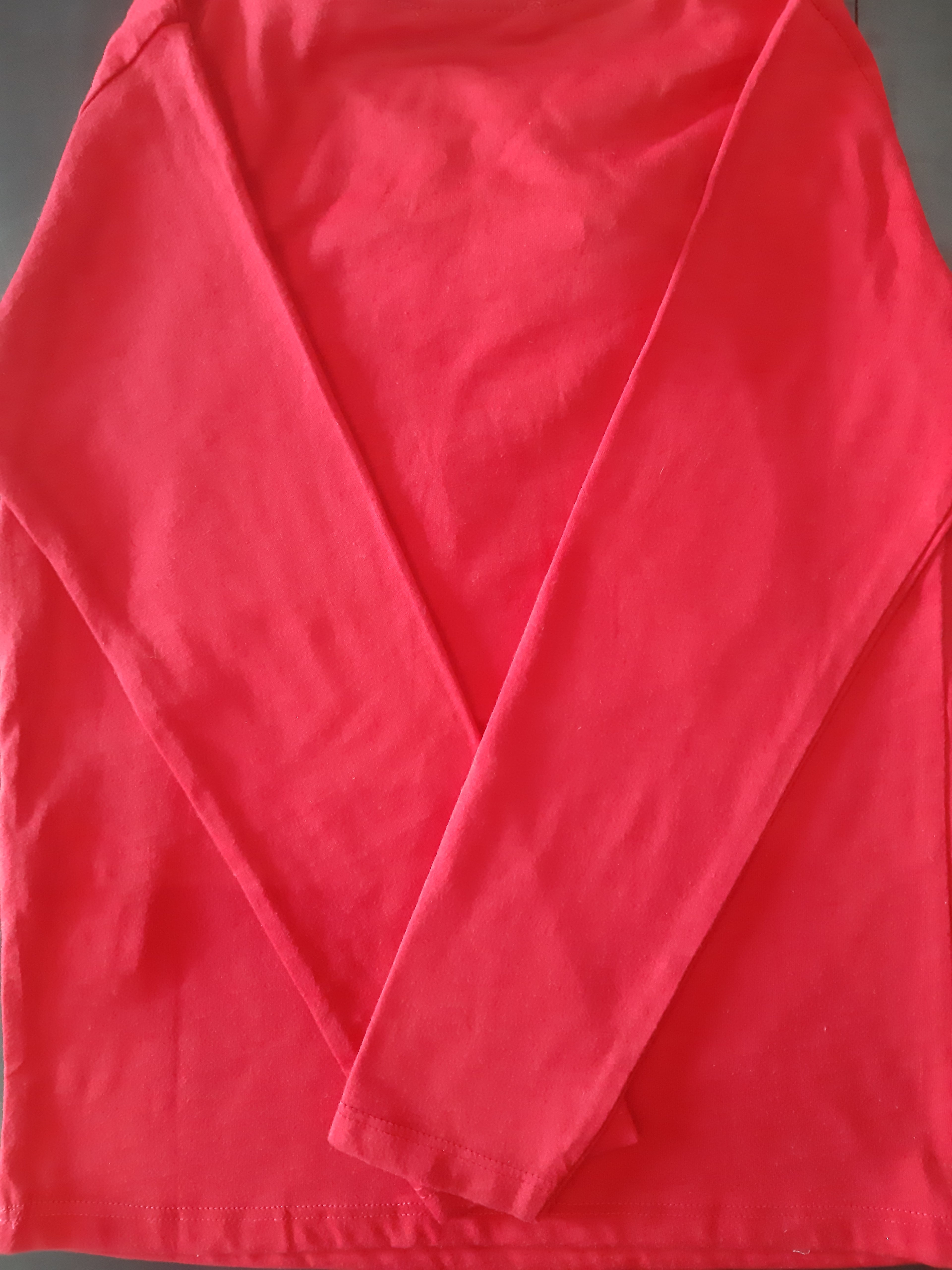 Children's cotton blouse, red with print