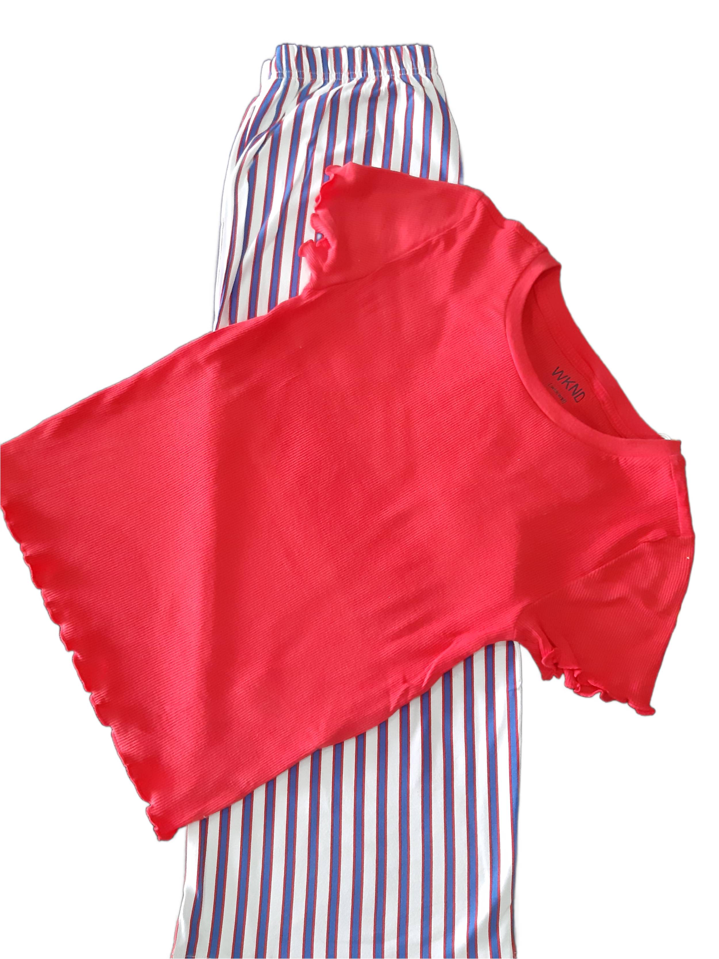 Children's cotton pajamas for girls with short sleeves 