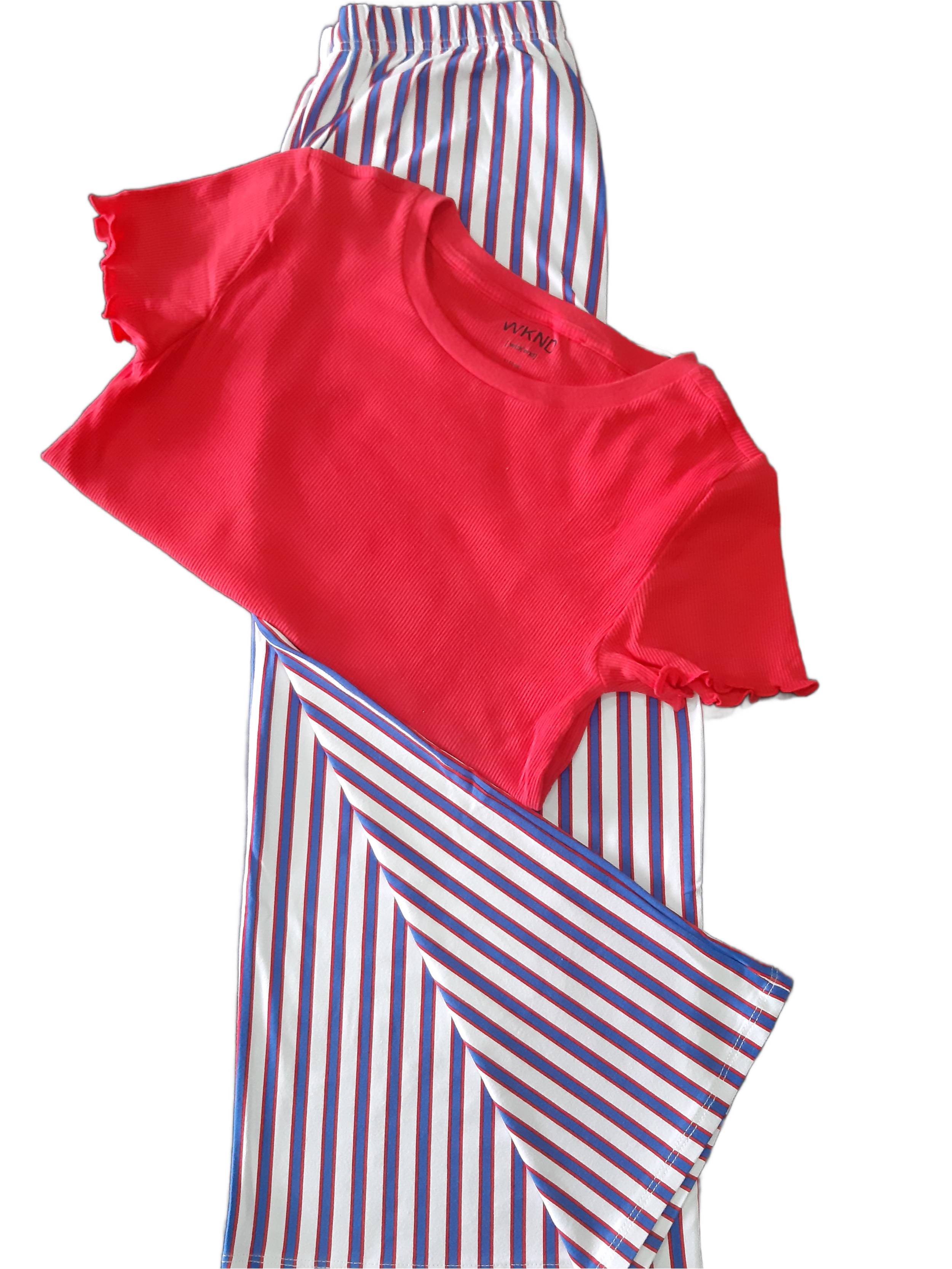 Children's cotton pajamas for girls with short sleeves 