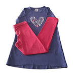 Set of 2 children's pajamas made of organic cotton 