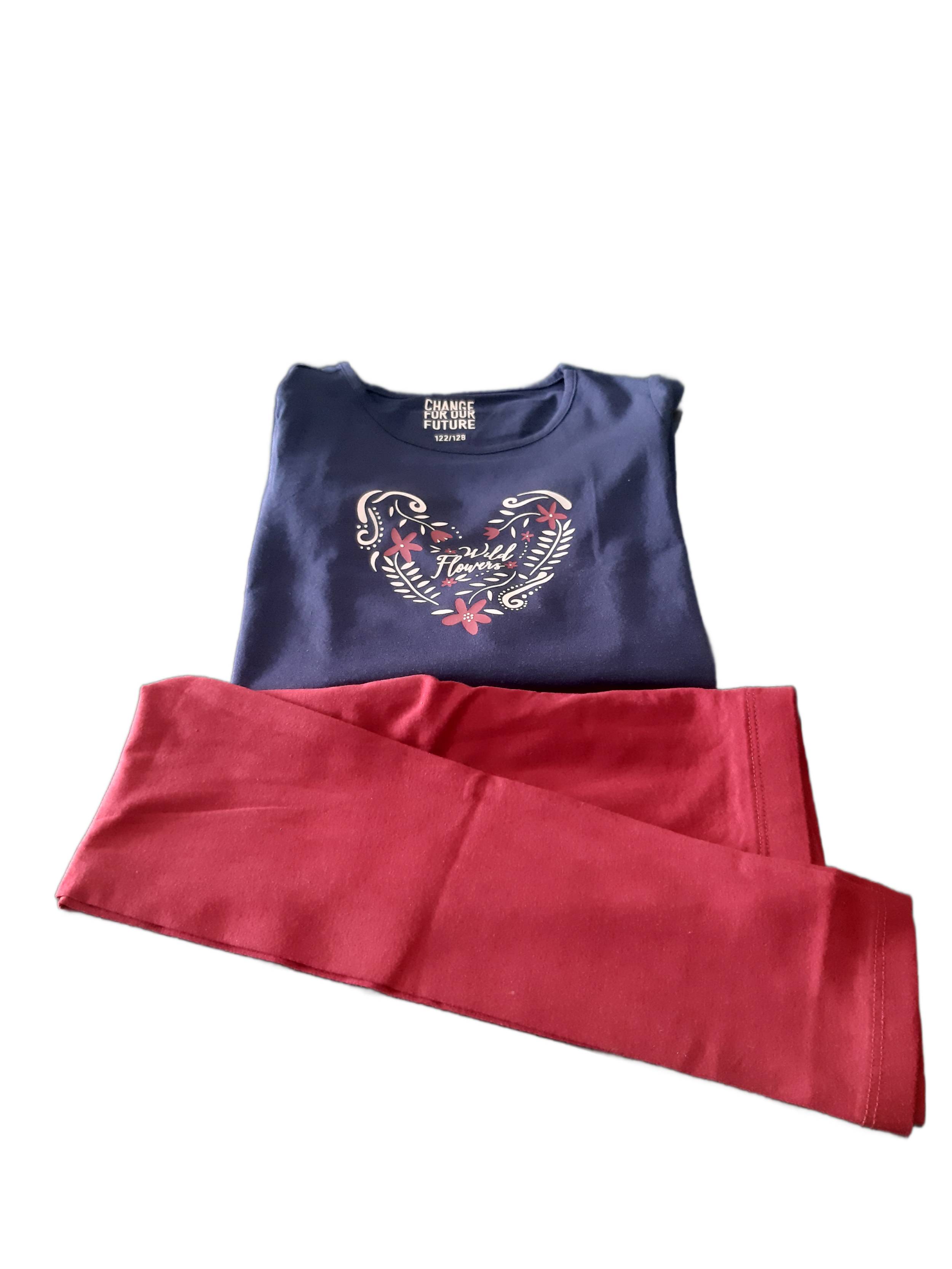 Set of 2 children's pajamas made of organic cotton 