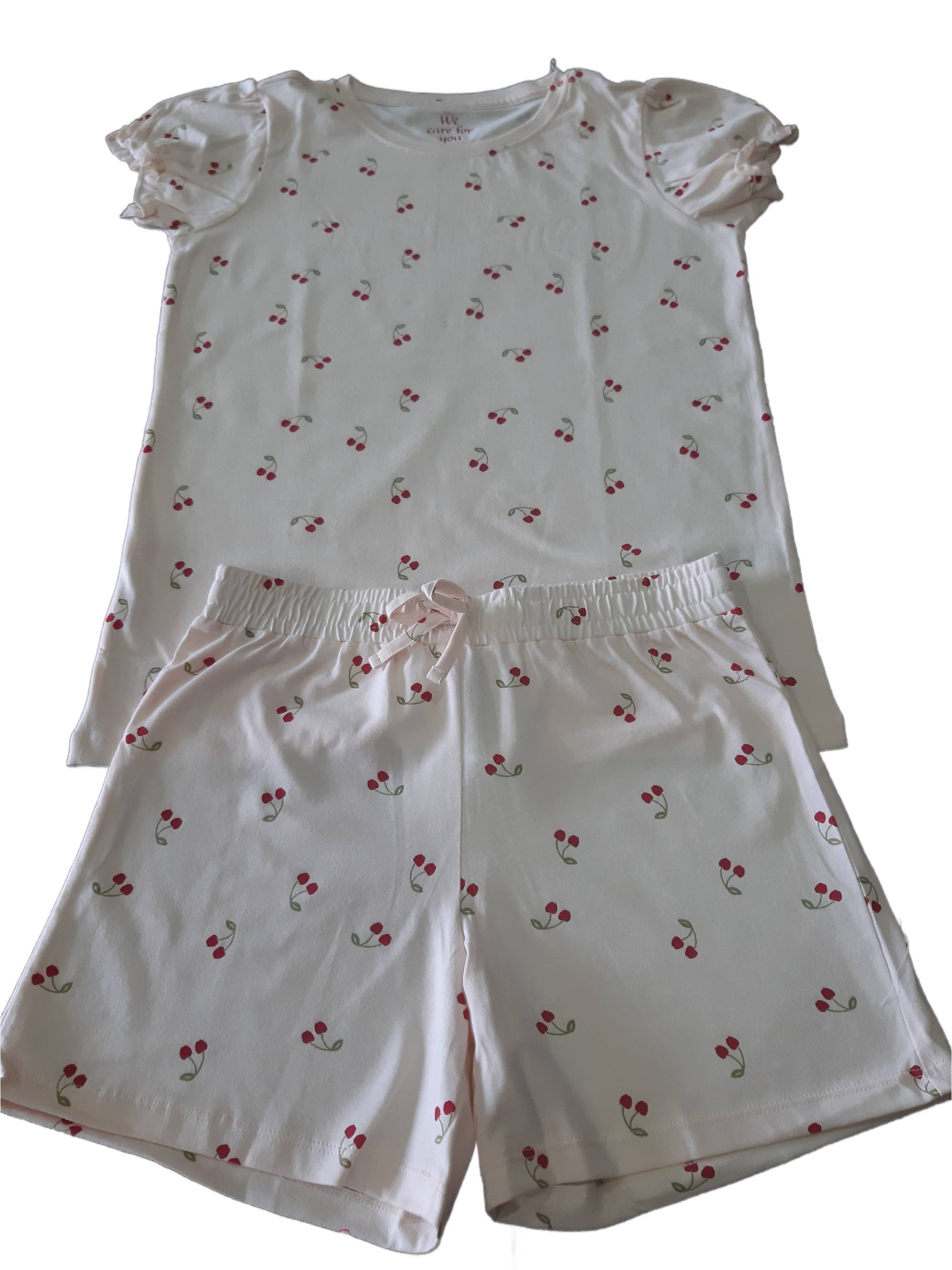 Children's cotton pajamas for girls, pink 