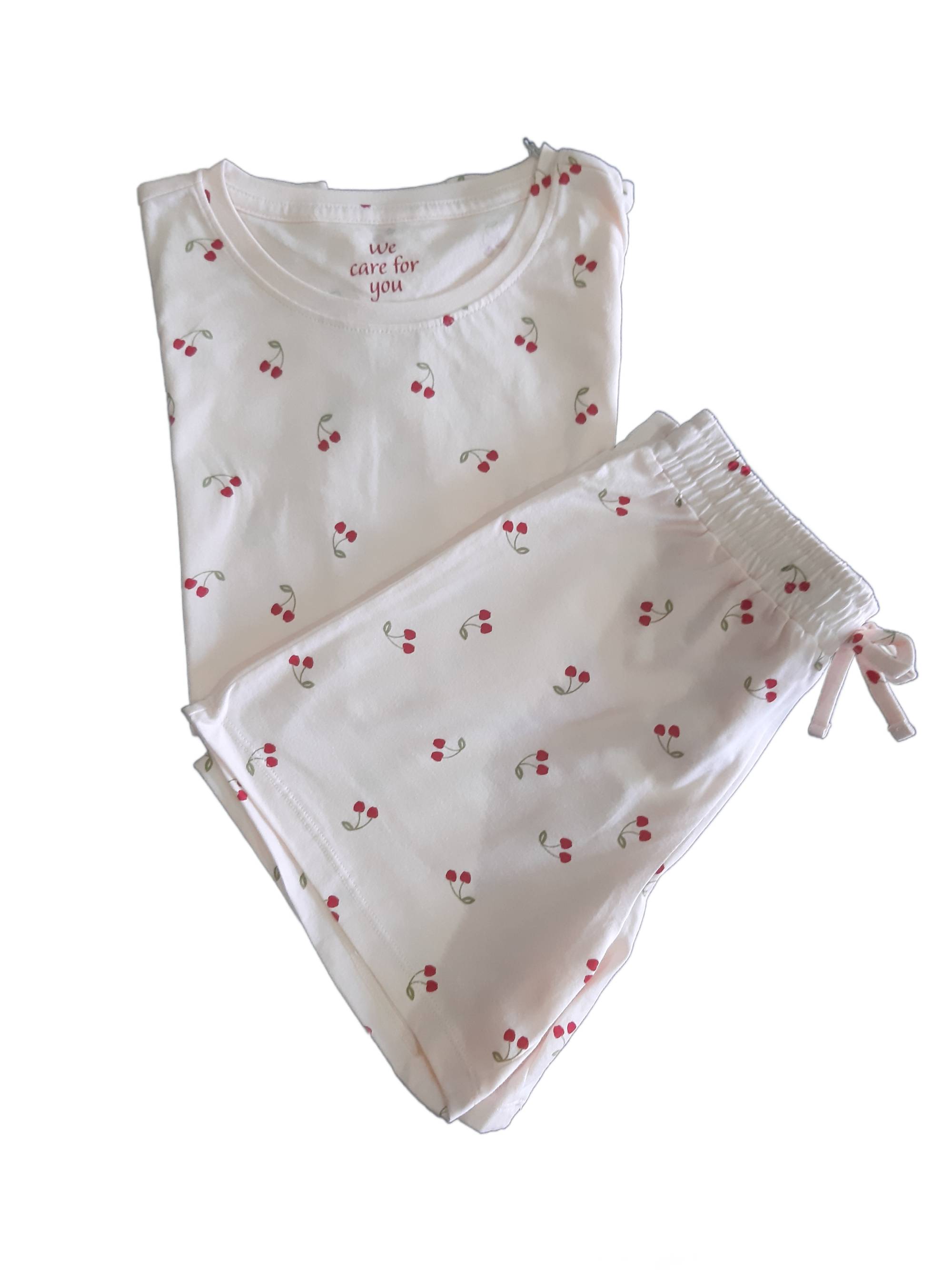 Children's cotton pajamas for girls, pink 