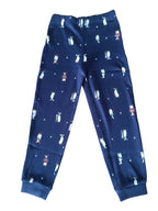 Children's cotton pajamas for boys, dark blue with print