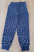 Children's cotton pajamas for boys, dark blue with print