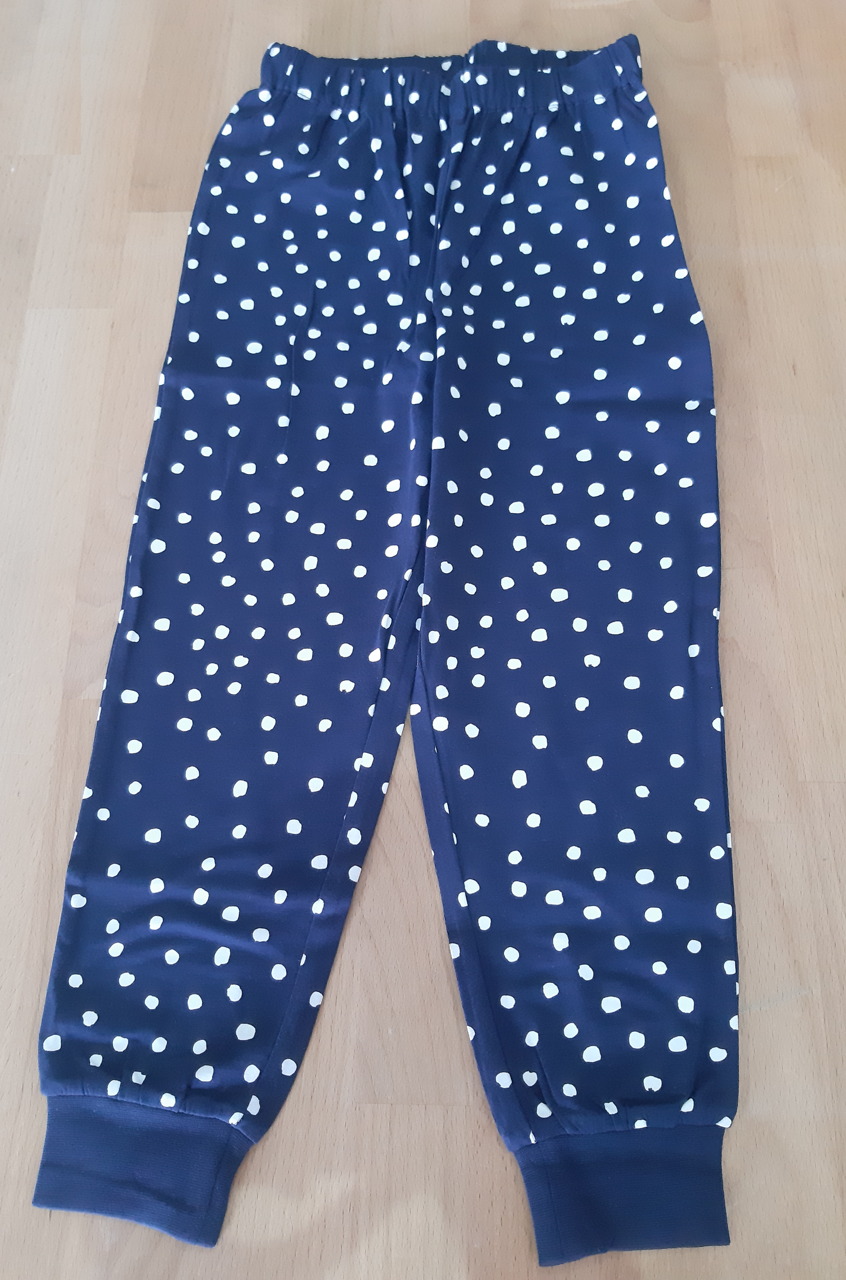 Children's cotton pajamas for boys, dark blue with print