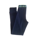 Set of 2 children's elastic cotton leggings, gray and black 