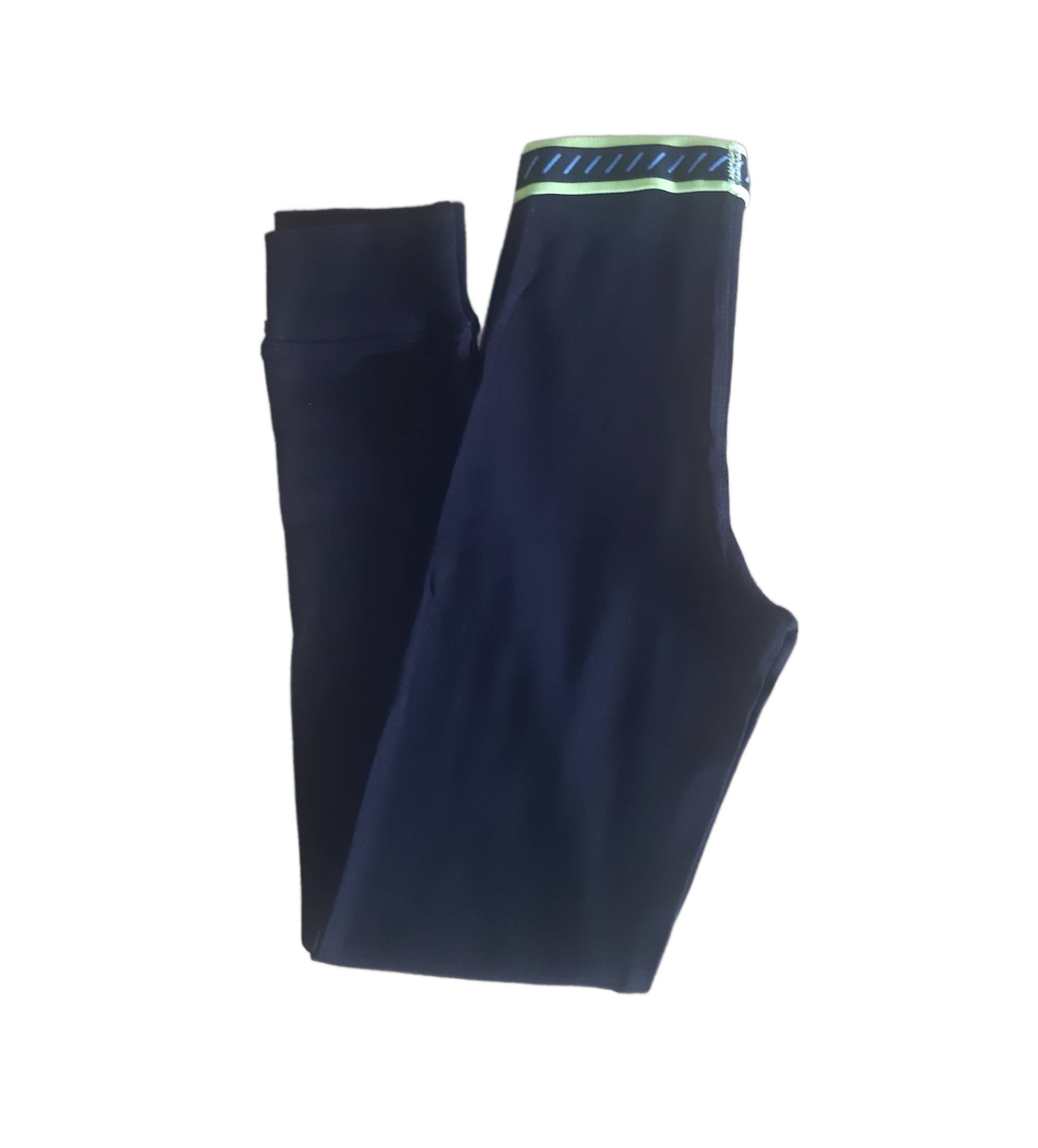 Set of 2 children's elastic cotton leggings, gray and black 