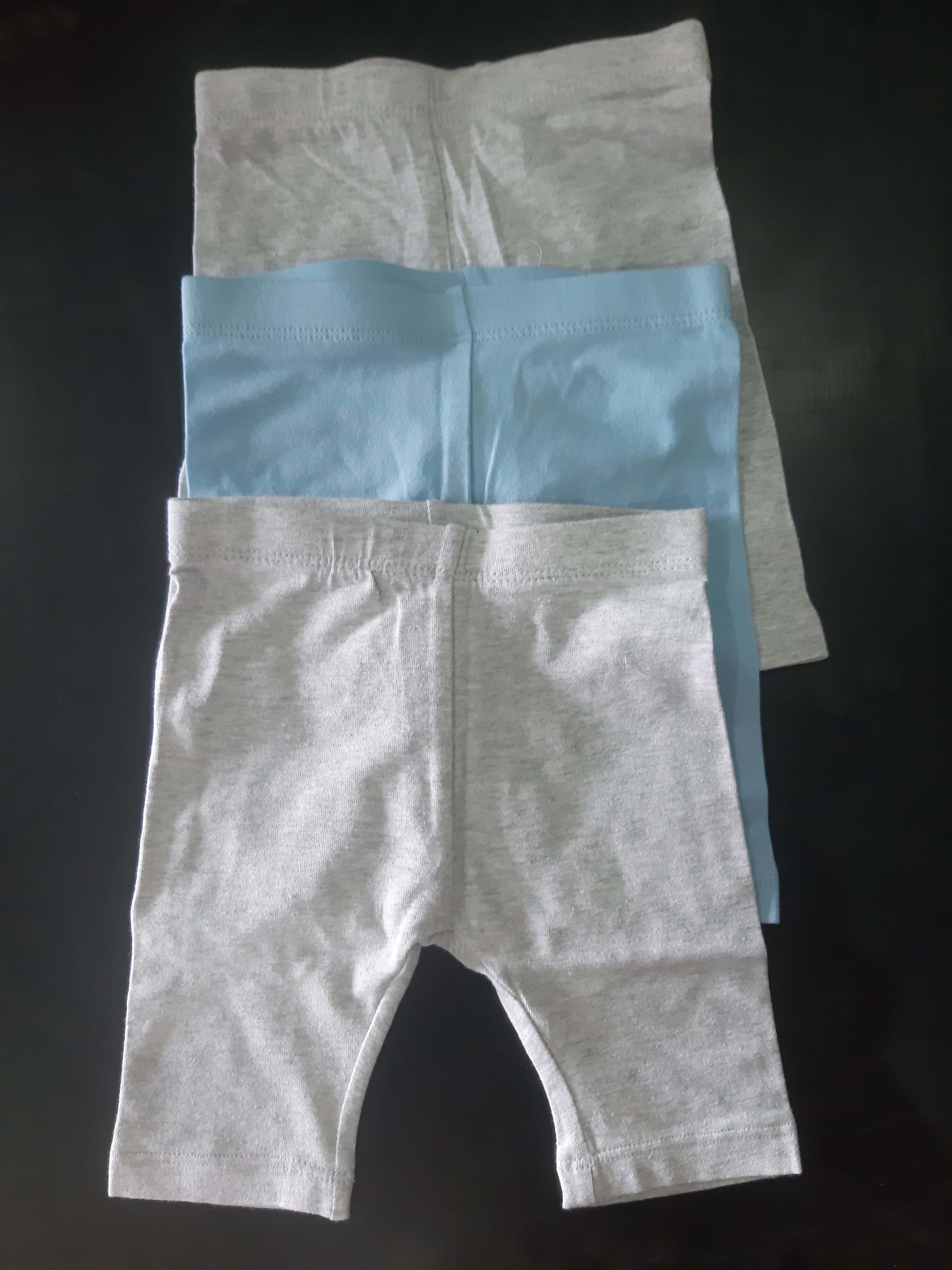Set of 5 baby elastic cotton leggings 