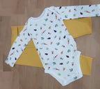 Set of 2 children's long-sleeved T-shirts, blue 