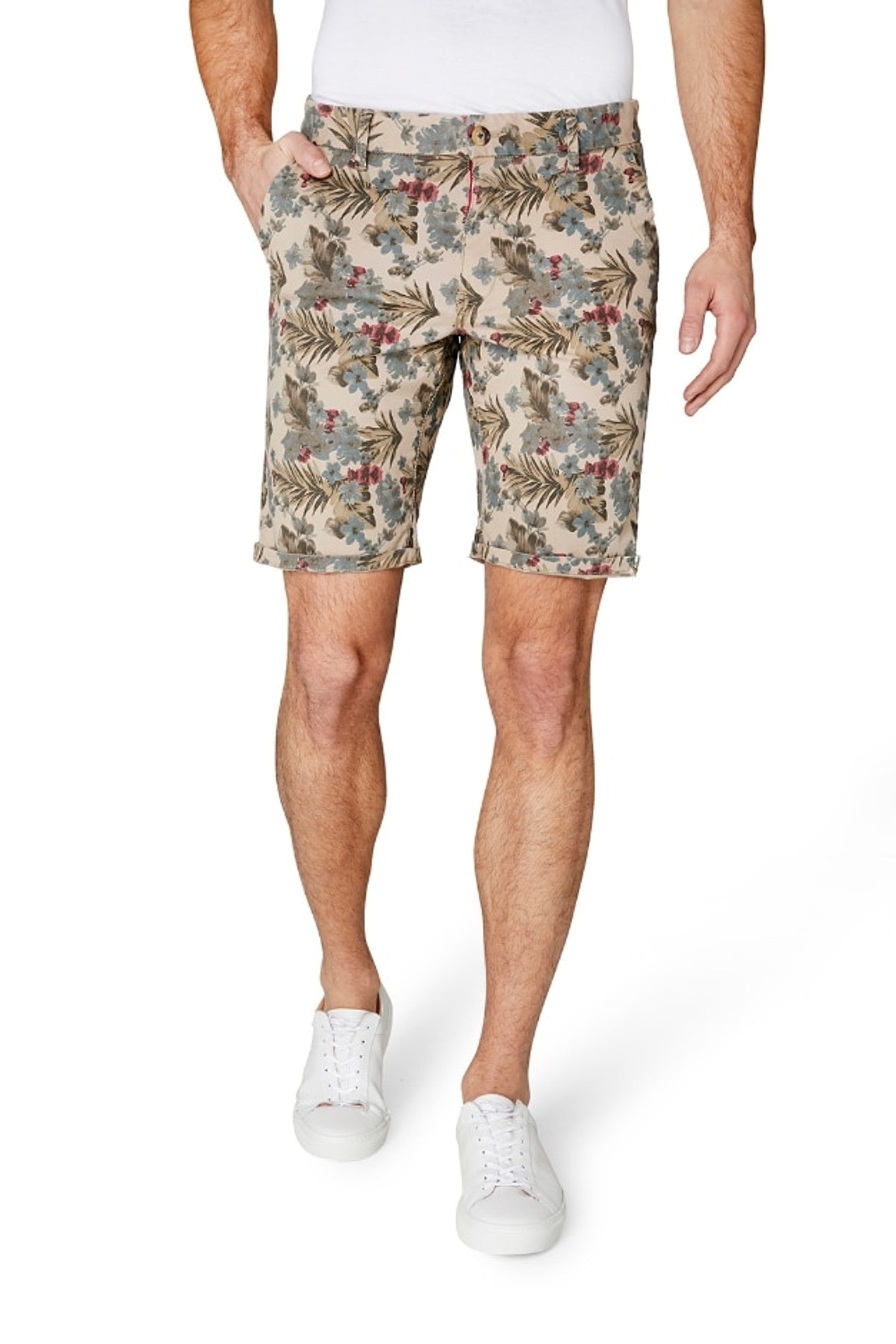 Men's shorts in beige with Gardeur print