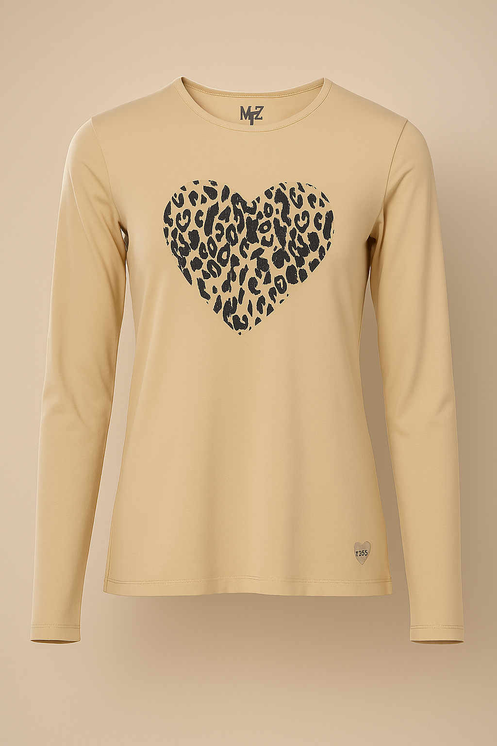 Children's cotton blouse for girls, yellow with Heart print
