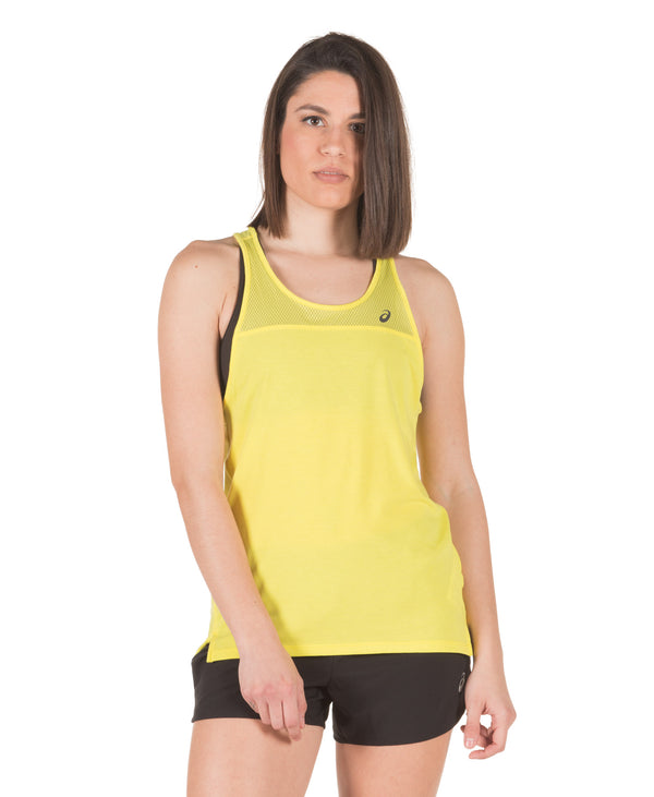 Дамски спортен потник ASICS Loose Strappy Tank, лайм