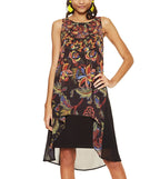 Women's summer short dress Desigual Sullivan, multi-colored