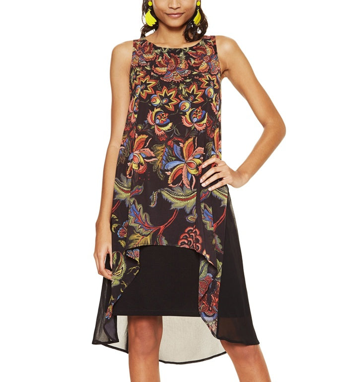 Women's summer short dress Desigual Sullivan, multi-colored