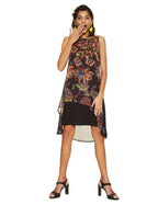 Women's summer short dress Desigual Sullivan, multi-colored