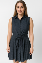 Women's elegant cotton dress Giorgio Di Mare, black
