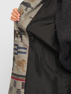 Desigual Women's Autumn-Winter Coat, Gray with Animal Print