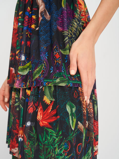 Desigual Women's knitted skirt, floral print