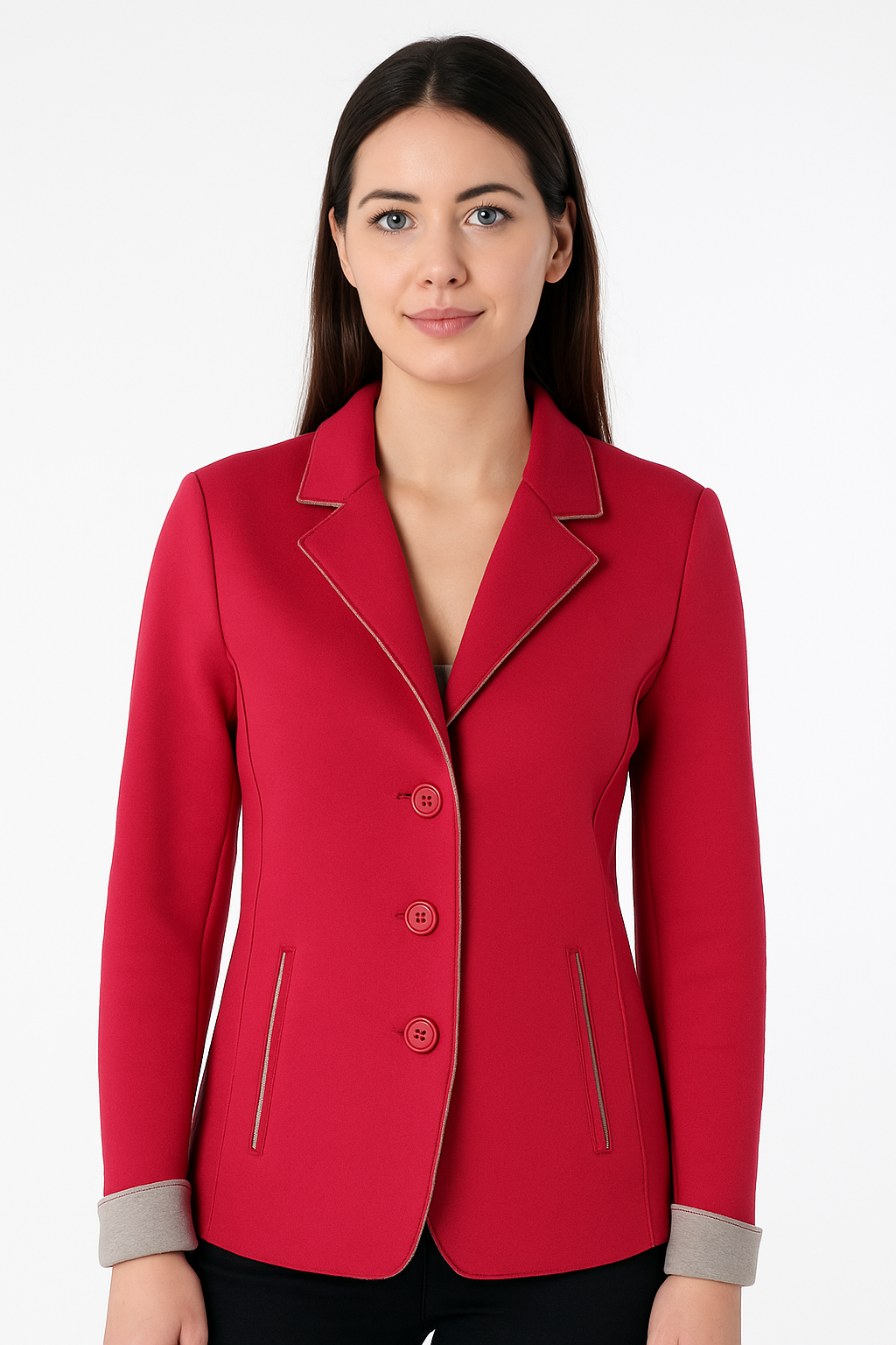FUCHS SCHMITT Women's elastic jacket, pink with gray trim
