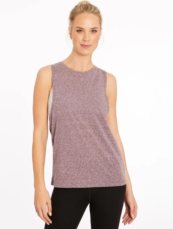 Marika Women's Sports Tank Top with Open Back, Purple