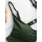 Zaful Underwired Swimsuit Season 2025, Dark Green