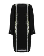 Patrizia Pepe Women's elegant sequin dress, black 
