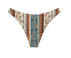 Zaful Swimsuit with colorful bottoms and bra in deep green, summer 2025