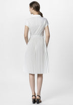 Apart Women's sporty-elegant pleated dress, white