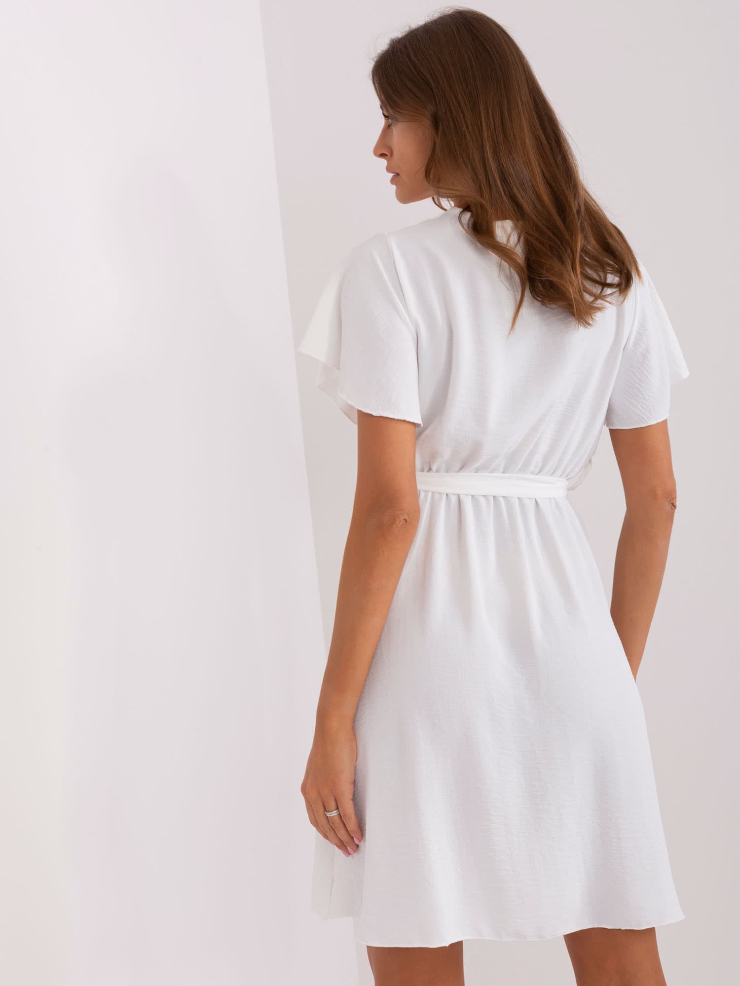 Women's flared mini dress Josefine, white