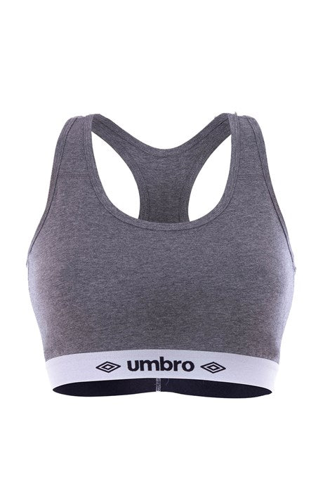 Дамски памучен спортен сутиен Umbro, сив