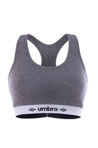 Дамски памучен спортен сутиен Umbro, сив
