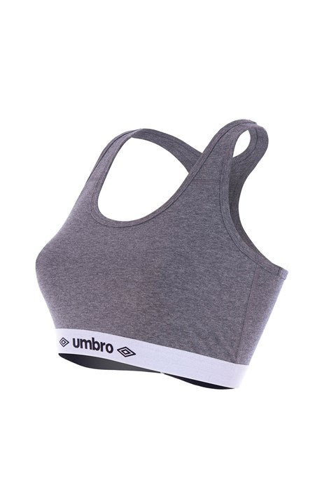 Дамски памучен спортен сутиен Umbro, сив