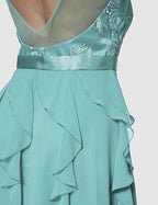 Vera Mont Women's evening dress, turquoise color