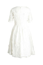 Apart Formal lace dress with short sleeves, white