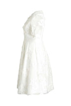 Apart Formal lace dress with short sleeves, white