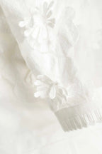 Apart Formal lace dress with short sleeves, white