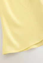 Set Summer satin skirt mid-length, yellow
