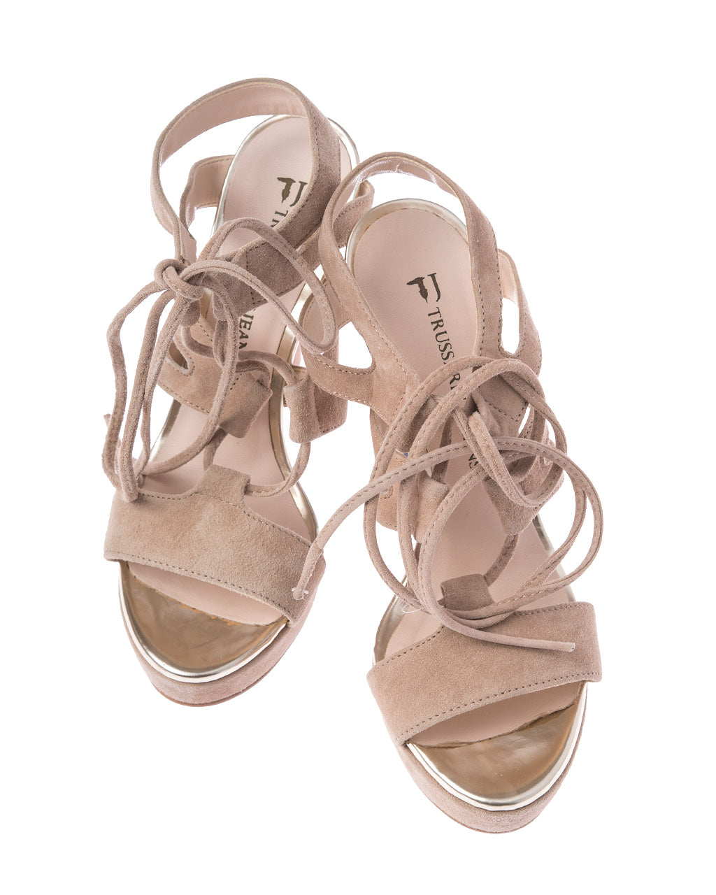Women's genuine leather high-heeled sandals TRUSSARDI JEANS