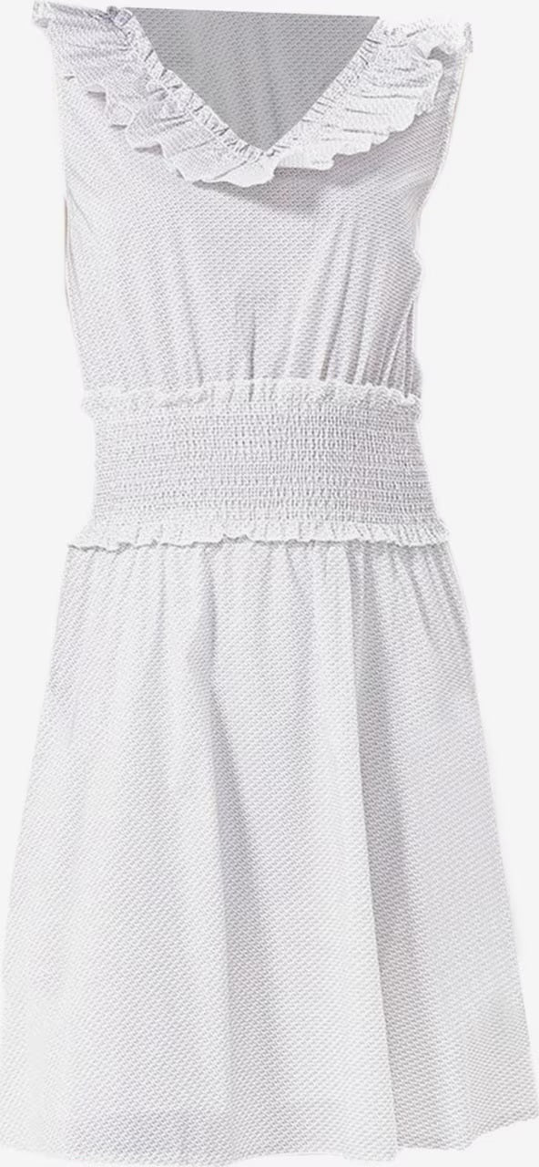 FELIX HARDY Women's cotton summer dress, white with dots