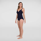 Women's Speedo Brigitte one-piece swimsuit, navy blue