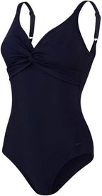 Women's Speedo Brigitte one-piece swimsuit, navy blue