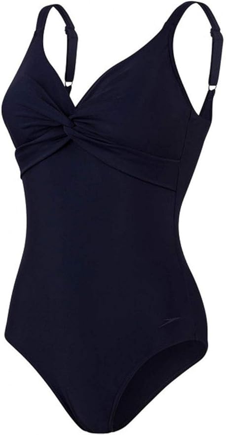 Women's Speedo Brigitte one-piece swimsuit, navy blue