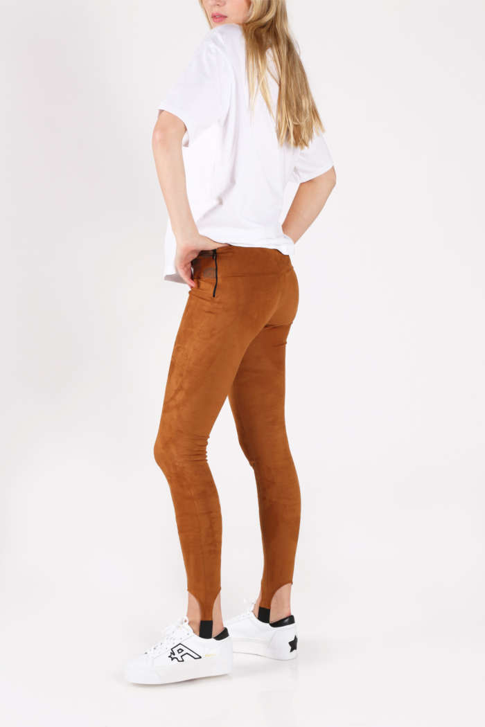 Women's leggings with elastic under the foot Desigual, brown