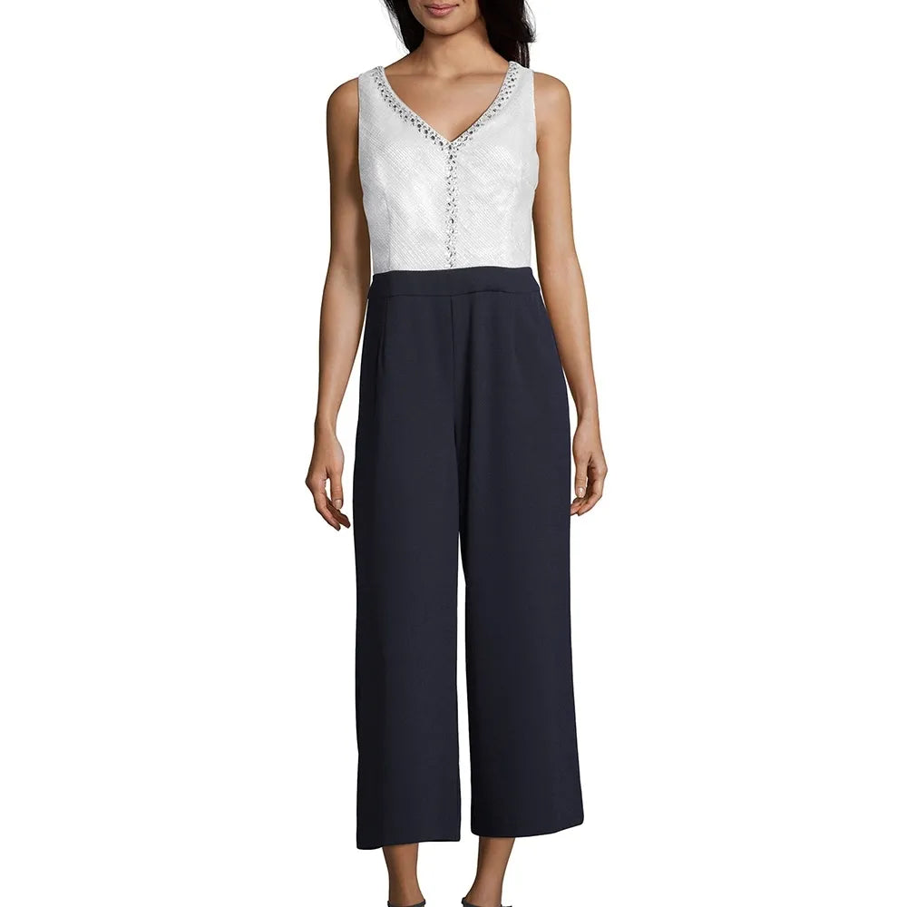 Women's formal jumpsuit Vera Mont, navy/white